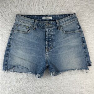 Fidelity Jimi Boyfriend Frayed Denim Shorts
